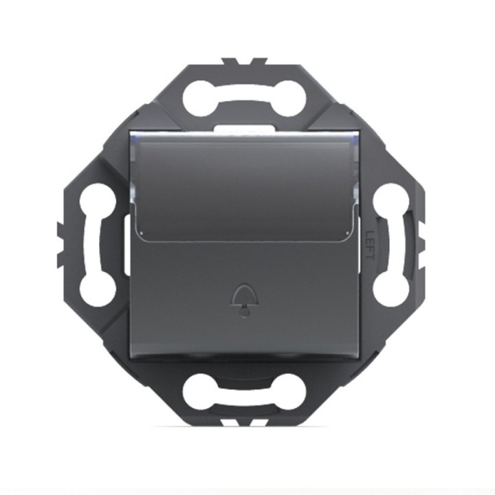 NORVIKA Sonnette de porte avec porte-étiquette Gris Alu 