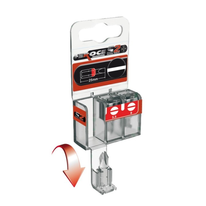 Jeu  de 3 Embouts Plat 4.5/5.5/8 x25mm FEROCE