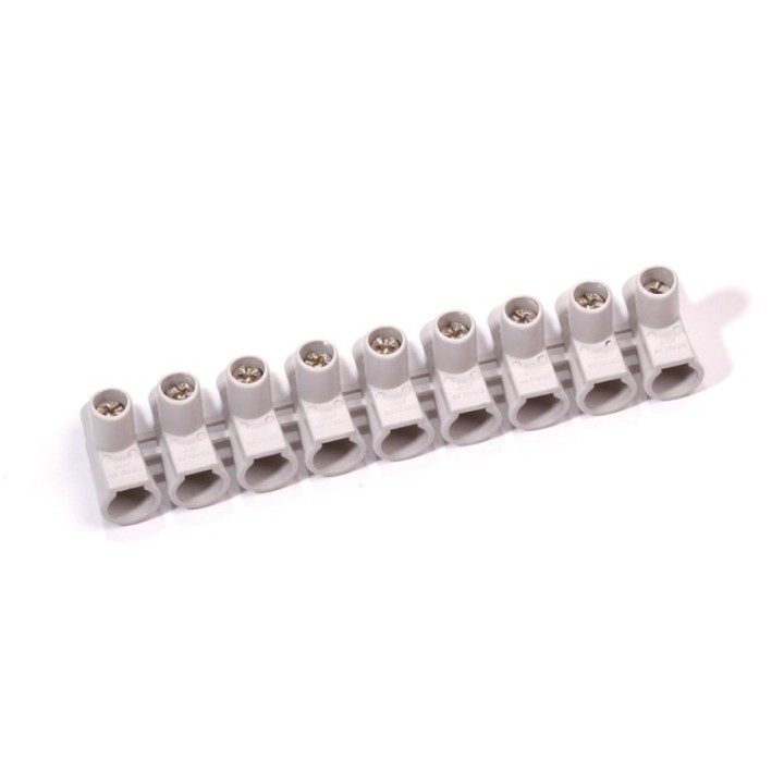 Lot de 10 barrettes de 9 connexions à vis unilatérale