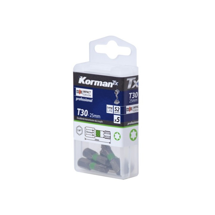 Jeu de 5 embouts T30 Torsion professional