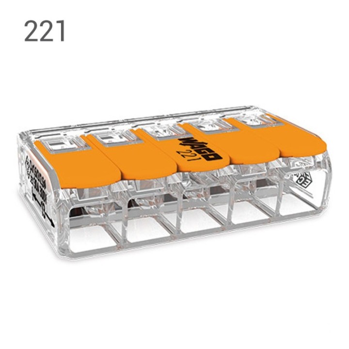 5 Wago à levier 221-415 / 5 entrées