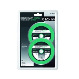 Jeu de 2 disques diamant continu 125mm