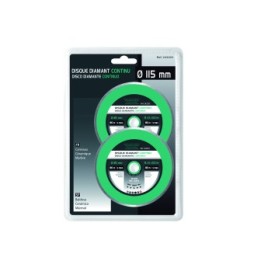 Jeu de 2 disques diamant continu 115mm