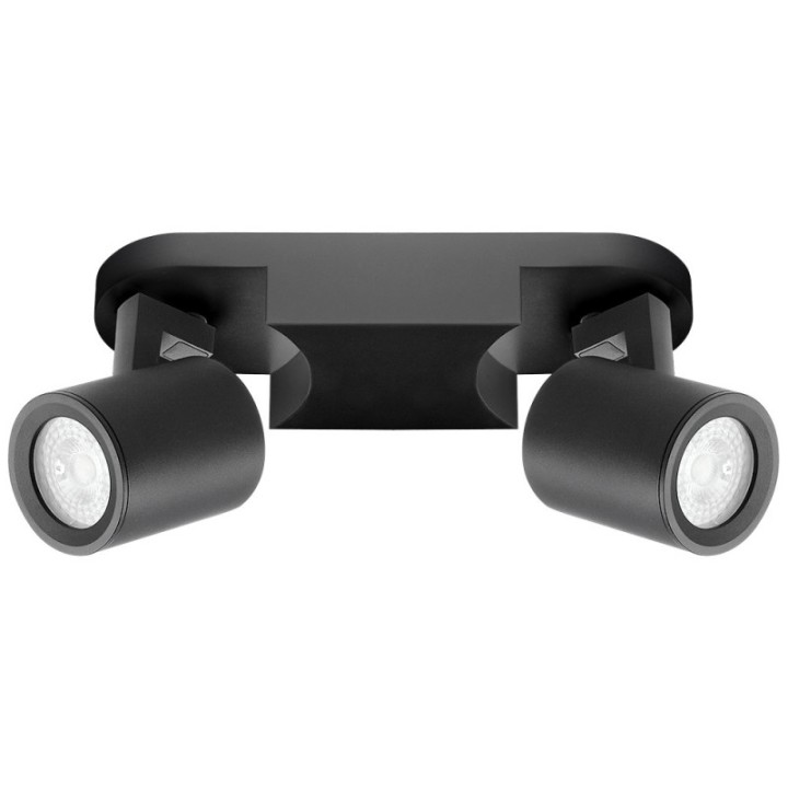 spot double noir 8w gu10 sans ampoule