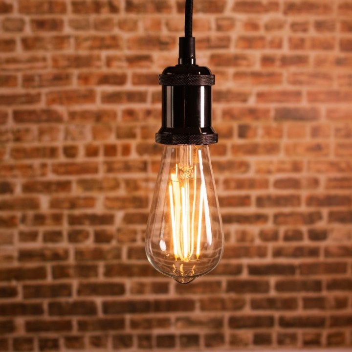 Ampoules LED conique à filaments E27 4W blanc chaud - Verre transparent - variable