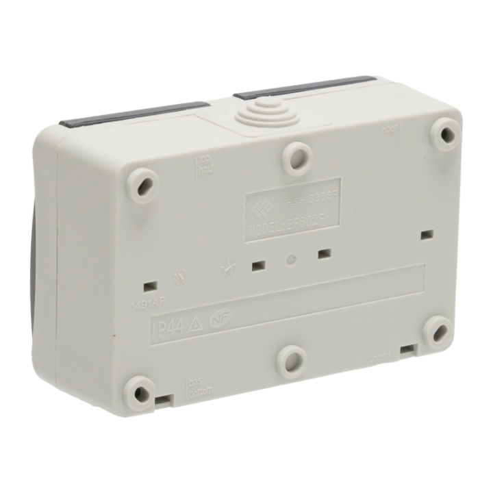 Double Prise Etanche 2P+T 16A IP54 Gris NALTO