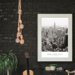 Suspension Corde en Lin 4 Lampes 60W E27 120cm CREALYS