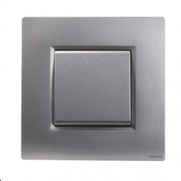 NOANE Interrupteur Va et Vient 10A Complet Gris Alu