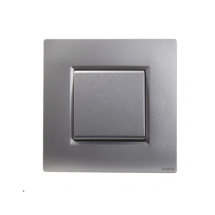 NOANE Interrupteur Va et Vient 10A Complet Gris Alu