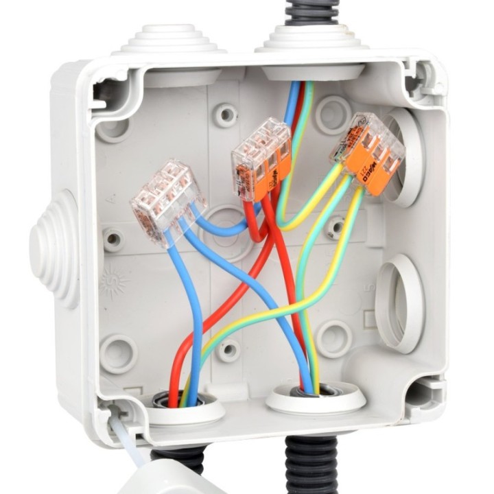 Boîte de Dérivation 7 Entrées 100x100x55mm IP55 NALTO SIRIUS 54