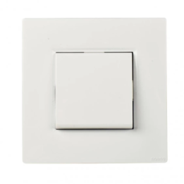 NOANE Interrupteur Poussoir 10A Complet Blanc