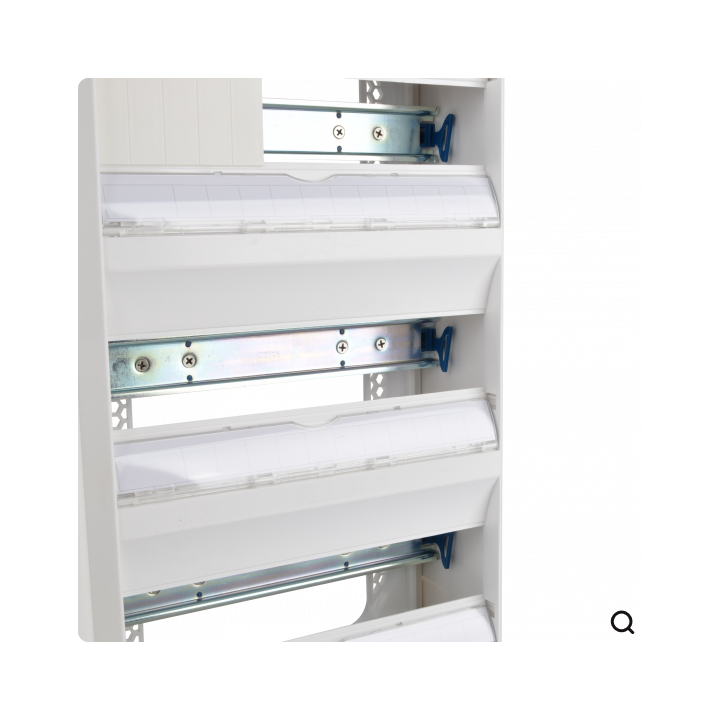 Tableau électrique vide 3 rangées 39 modules Rail Amovible NF NALTO + Porte