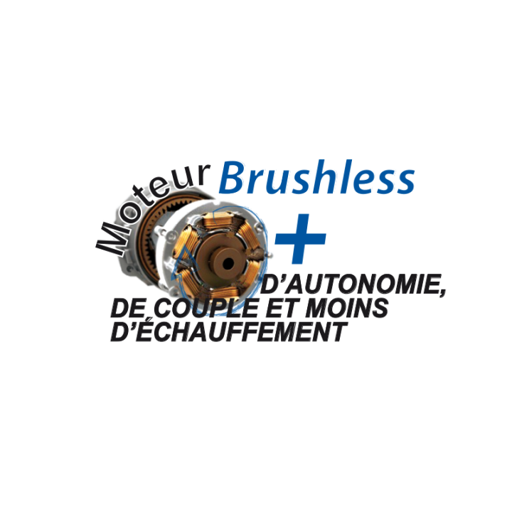 Meuleuse d’angle sans fil à moteur Brushless 18V li-ion