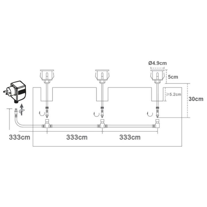 Lot de 3 Spots Extérieur à encastrer LED IP67 WOLTZ