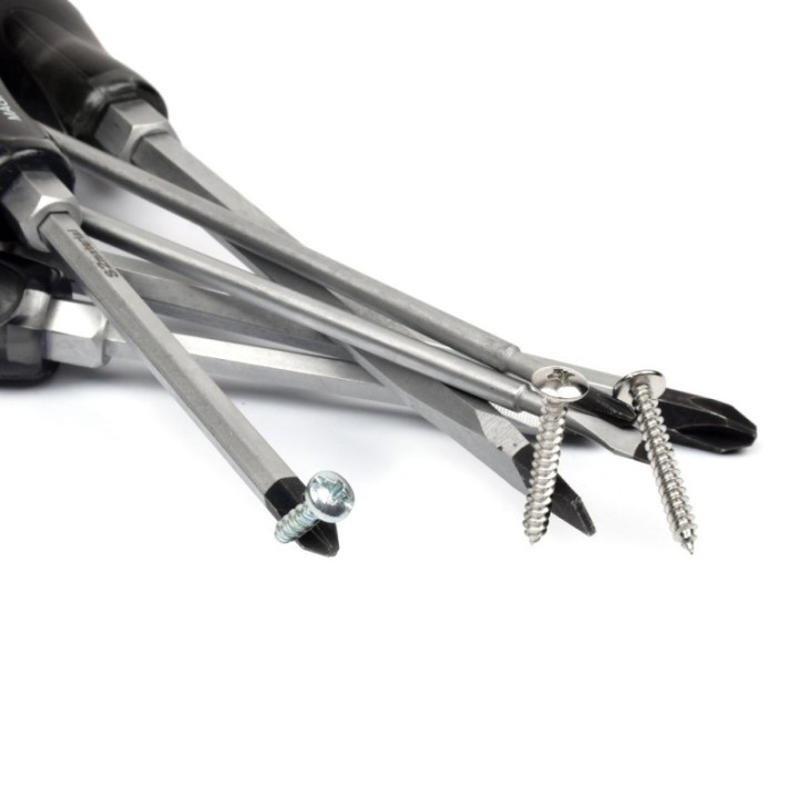 Tournevis Plat Lame Traversante Electricien Non Isolé Long 3.5x200mm KARX