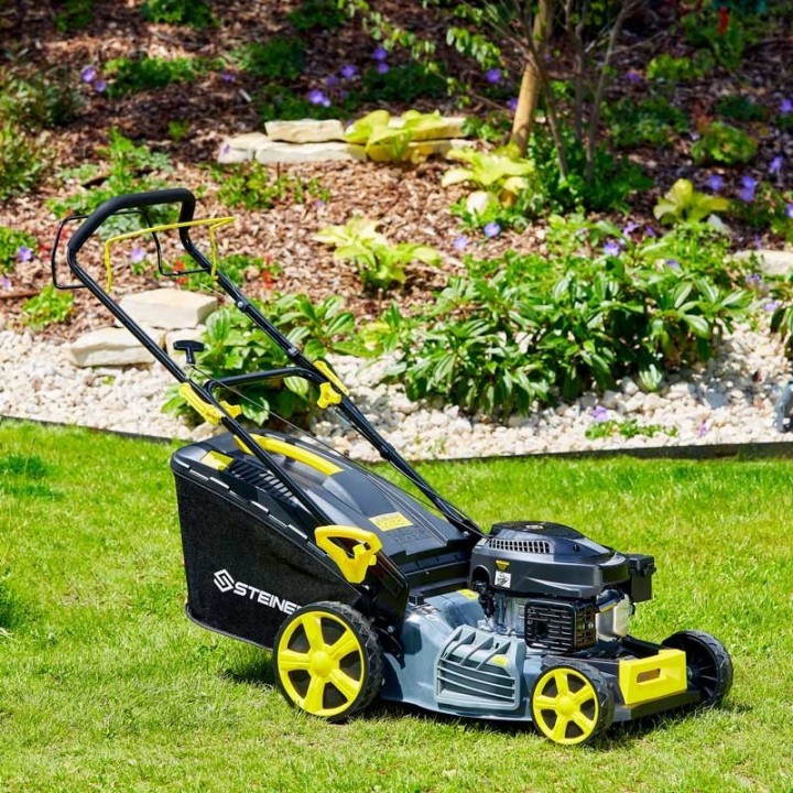 Tondeuse Thermique Tractée 4 en 1 46 cm Mulching 4CV 144cm³ STEINER