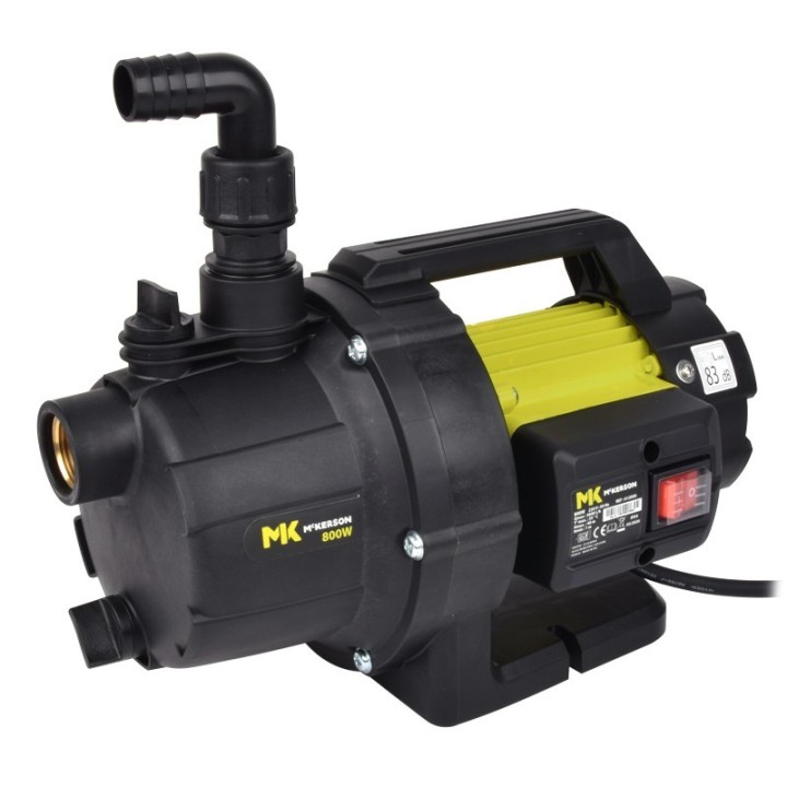 Pompe de Surface 800W Auto amorçante Mc KERSON + Kit d'Aspiration 7m Ø25mm avec Crépine STEINER