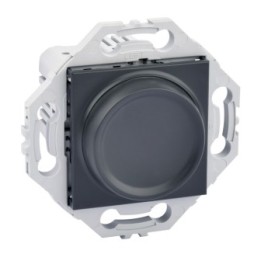 Variateur Rotatif Universel Compatible LED Anthracite NOANE