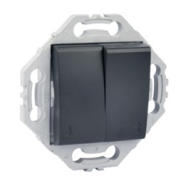 Interrupteur Volet Roulant 10A Anthracite NOANE