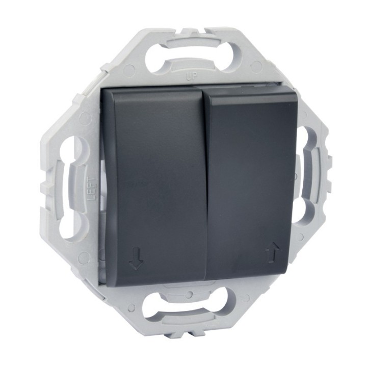 Interrupteur Volet Roulant 10A Anthracite NOANE