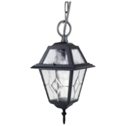 Suspension Extérieure 100W max E27 Fonte Noir