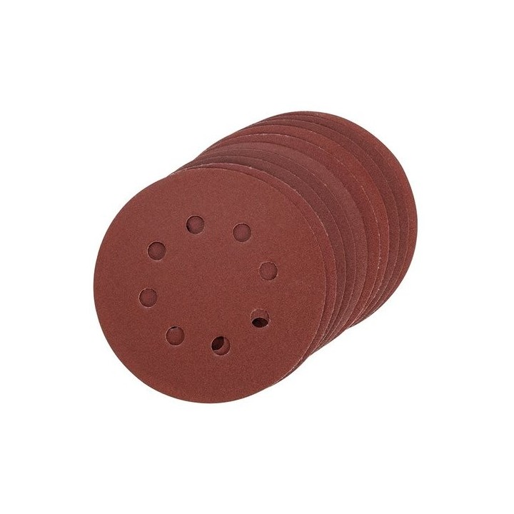 Lot de 10 papiers abrasifs auto-agrippants Ø125mm Grain 40 STEINER
