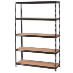 Étagère de rangement 5 niveaux avec tablettes en bois d'Hévéa FEROCE