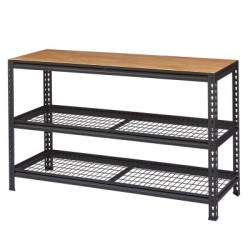 Étagère de rangement 3 niveaux avec plateau en bois d'Hévéa FEROCE