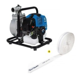 Motopompe Thermique 2T 51.7cc 15m³/h + Tuyau de refoulement STEINER