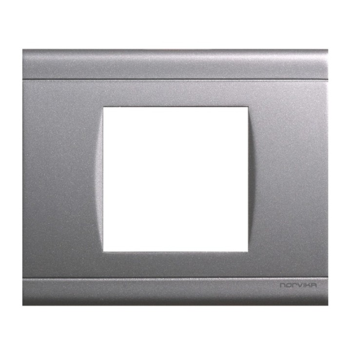 NORVIKA Lot de 5 Interrupteurs Va-et-vient Gris Alu Complets