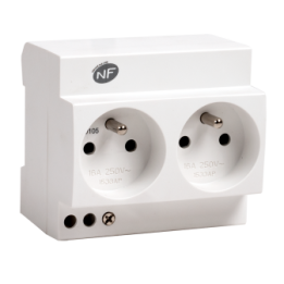 Double prise modulaire 2P+T 16A - 230V NALTO
