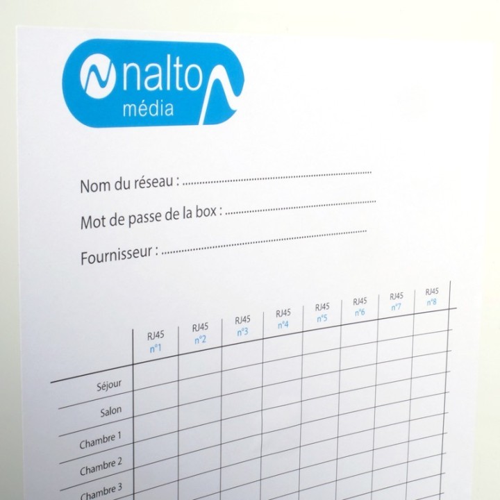 Coffret de Communication TEL/TV WIFI/ADSL avec 4 connecteurs RJ45 + Arrive fibre optique - GRADE2 NALTO