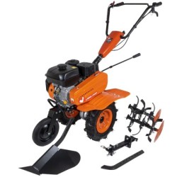 Motoculteur - Motobineuse thermique essence 7CV - 212cc + 6 fraises + 2 roues + buteur ST PIERRE DU CHAMP