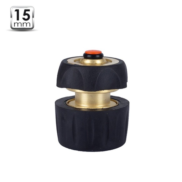 Raccord rapide 15mm laiton + Stop