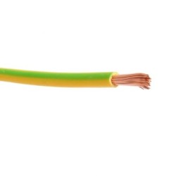 Fil électrique vert/jaune H07VK souple  16mm² – vendu au mètre