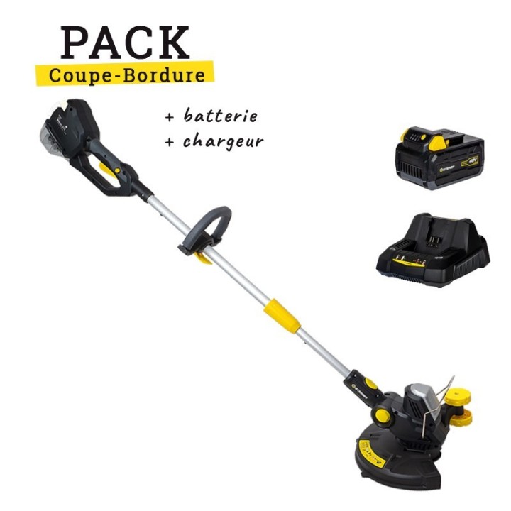 Coupe-bordure sans fil 40V brushless li-ion + 1 batterie + chargeur STEINER
