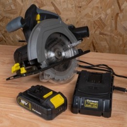 Scie circulaire 165mm sans fil 18V Li-ion + Batterie + Chargeur STEINER