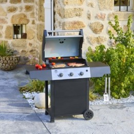 Barbecue Gaz ROSTER 3 Brûleurs Plancha Intégrale