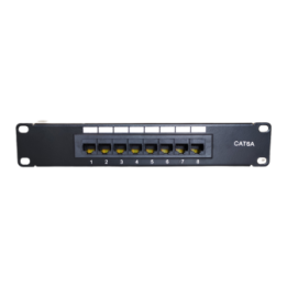 Panneau de brassage 8 connecteurs CAT6 pour baie de brassage 10 pouces.