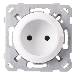 Prise 2 Poles Blanc EPURE
