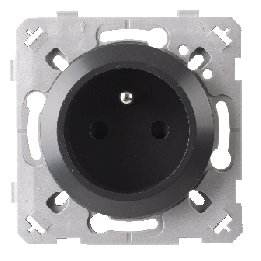 Prise 2P+T Auto Gris Anthracite EPURE