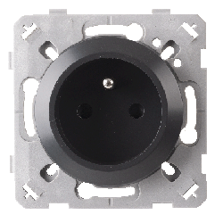 Prise 2P+T Auto Gris Anthracite EPURE