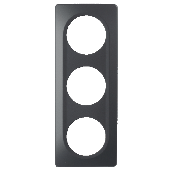 Plaque Triple Anthracite Mat EPURE