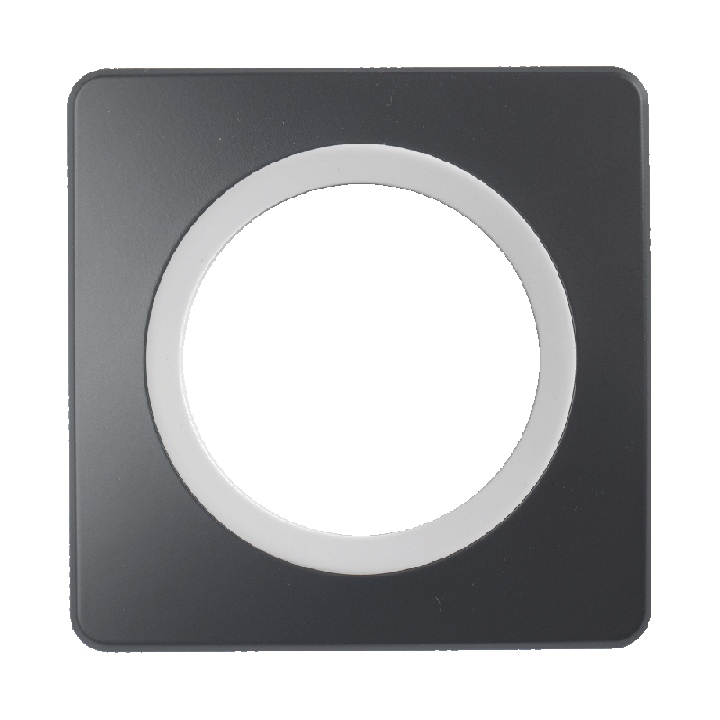 Plaque Simple Gris Anthracite Insert Blanc EPURE