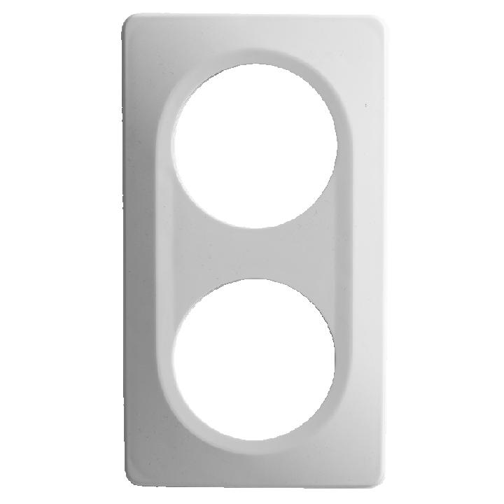 Plaque Double Blanche Satin Et Brillant EPURE
