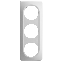 Plaque Triple Blanche Satin Et Brillant EPURE