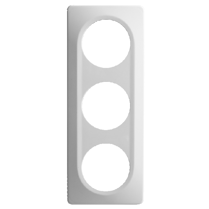 Plaque Triple Blanche Satin Et Brillant EPURE