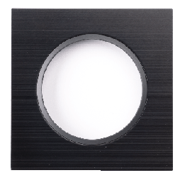 Plaque Simple Noir Brossé Cercle Anthracite EPURE