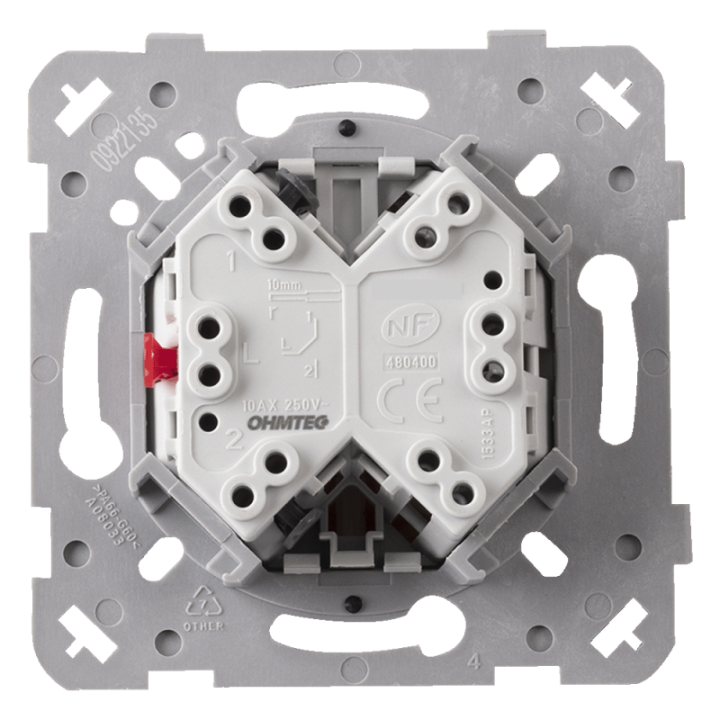 Double Interrupteur Va et vient Blanc EPURE