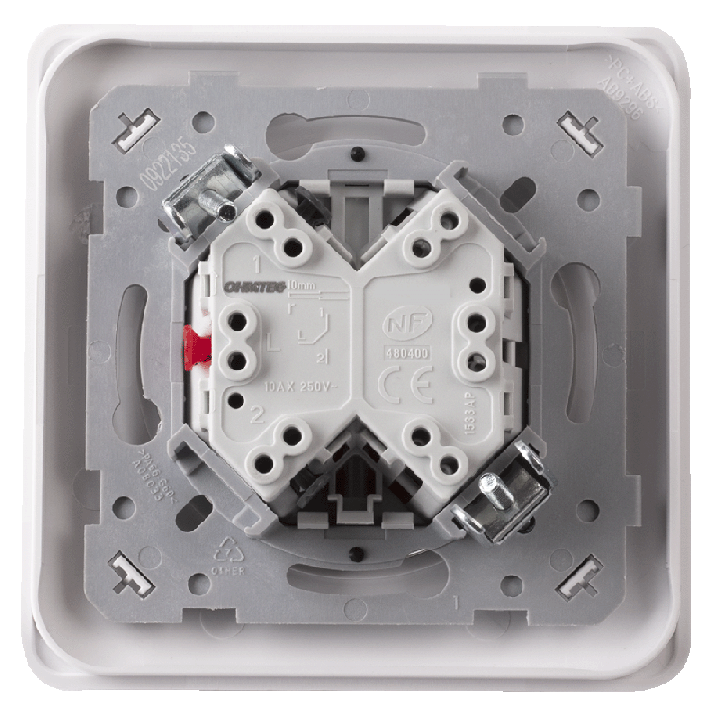 OHMTEC Epure Interrupteur va et vient complet blanc